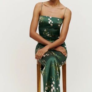 Reformation Frankie Silk Dress, Size 0